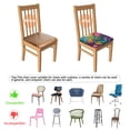 thumbnail image 5 of Colorful Tropical Leaf Pattern Seat Covers for Dining Room Chairs Set Of 4,Stretch Printed Washable Chair Seat Cover with Elastic Ties and Button,Removable Waterproof Couch Cushion Covers, 5 of 6