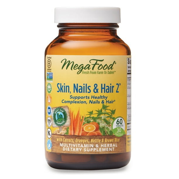 MegaFood Skin, Nails & Hair 2 - Multivitamin for Women & Men with Vitamin C, Vitamin E, MegaFood Skin, Nails & Hair 2 - Multivitamin for Women & Men with Vitamin C, Vitamin E,