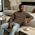 thumbnail image 6 of Mens Long Sleeve Shirt Trendy Crew Neck Pure Color Tshirts Breathable Lightweight Regular Fit T-Shirts for Athletic Casual Travel Coffee L, 6 of 6