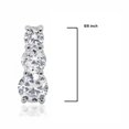 thumbnail image 2 of Amanda Rose 5ct TW Three Stone Cubic Zirconia Simulated Diamond Stud Earrings in 925 Sterling Silver, 2 of 2