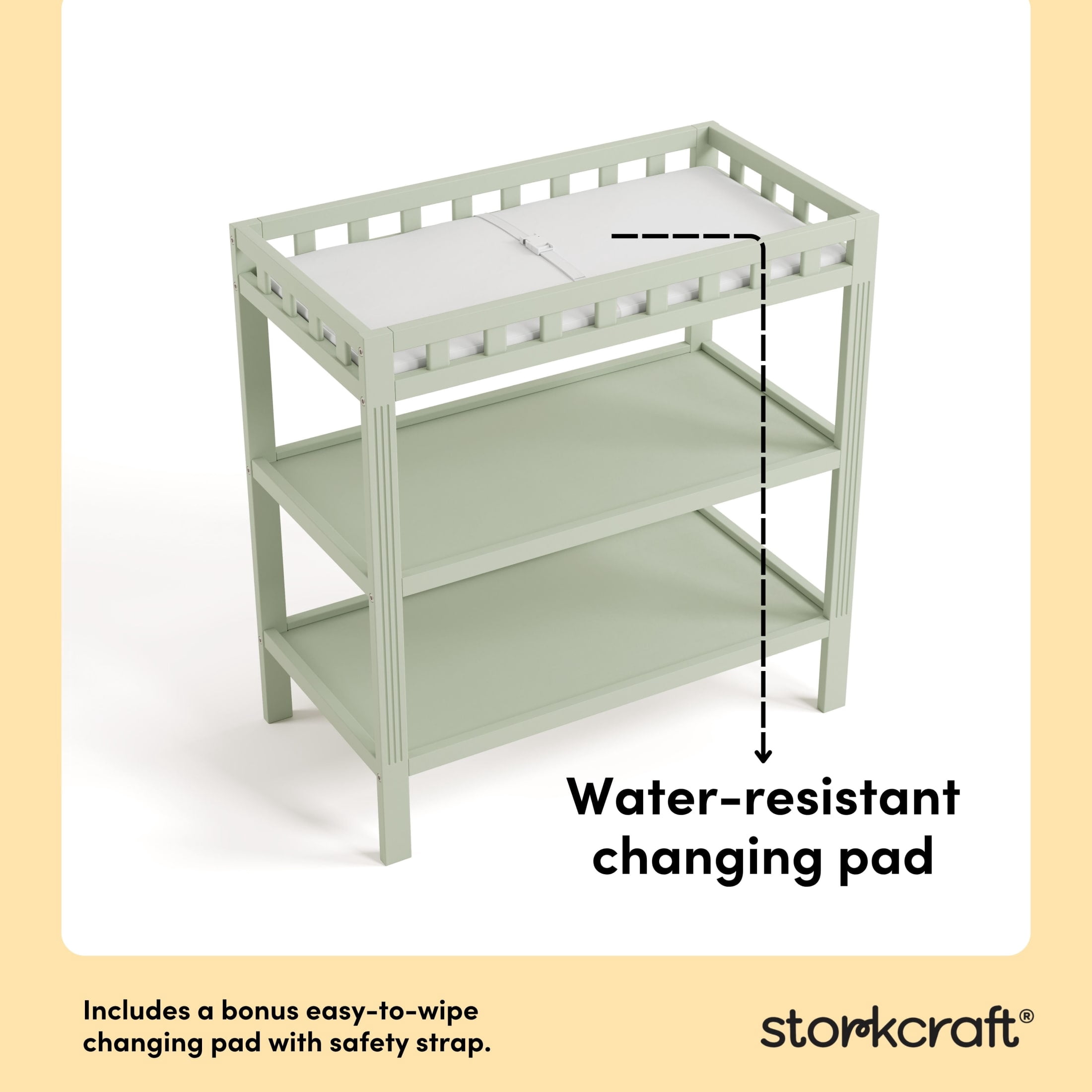 Storkcraft Morningside Infant Changing Table, Sage