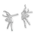 thumbnail image 4 of Auriga Fine Jewelry 925 Sterling Silver CZ Ballerina Post Stud Earrings for Women, 4 of 6