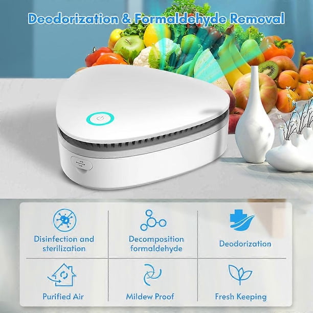 Fridge Deodorizer Mini USB Fridgerator Freashener Deodorizer Odor Eliminator Ozone Generator for Car Closet Wardrobe Toddler Pet Nest