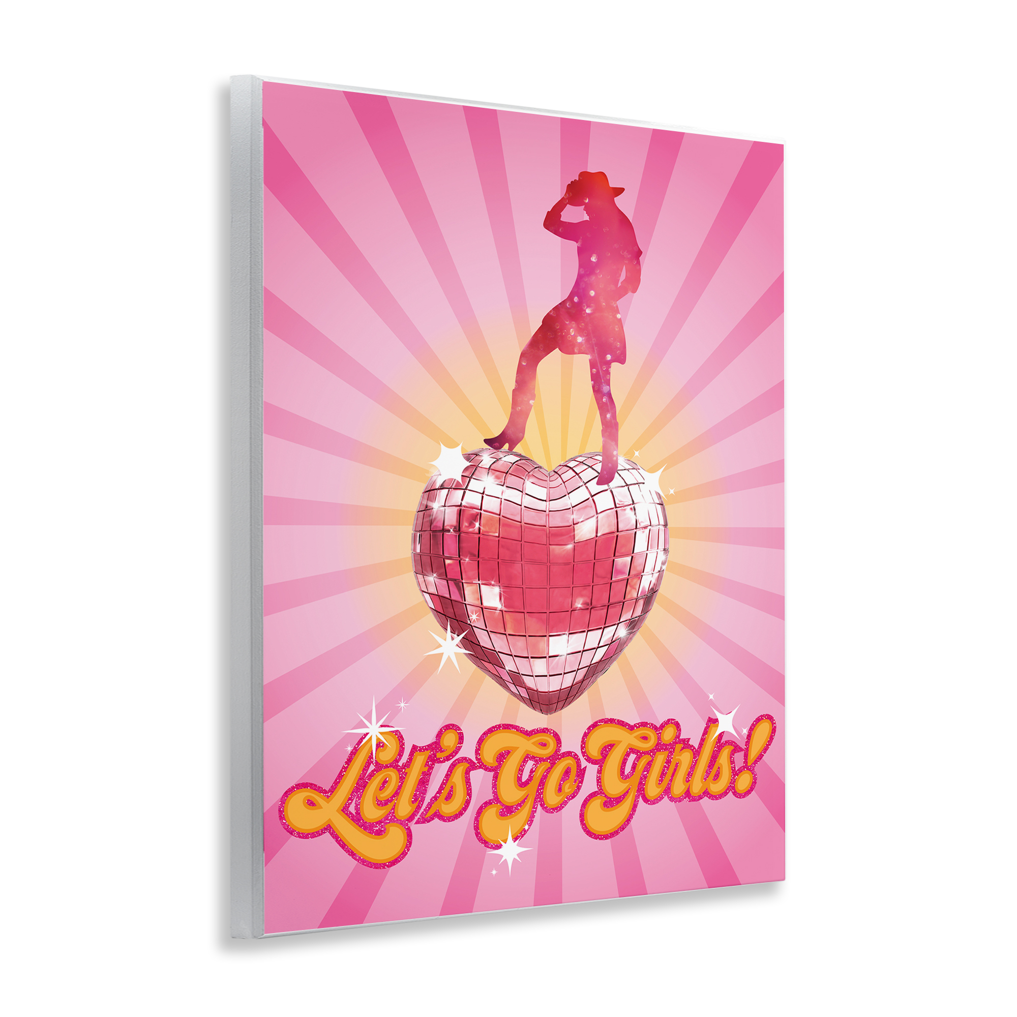 Stupell Industries Let's Go Girls Disco Entertainment Painting Unframed Art Print Wall Art, 11 x 14