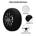 thumbnail image 2 of Salouo Strawberry Print Spare Tire Cover 14-17 inch Spare Tire Protector Universal Tough Tire Wheel Cover for Trailer SUV and Truck-15 inch, 2 of 6