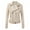 Beige, variant on Fesfesfes Leather Jacket for Women Jacket Solid Long Sleeve Zipper Pocket Outerwear Tops Short Coat On Sale