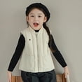 thumbnail image 6 of LYMAYTER Baby Kids Girls down Puffe Vest Winter Solid Color Zipper Waistcoat Toddler with Pocket Sleeveless Jacket for 1-9 Years, 6 of 9