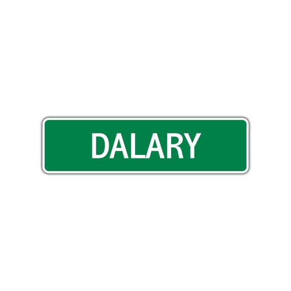 Dalary Girls Children Name Letter Printed Decoration Label Indoor Outdoor Unique Plaque Wall Novelty Aluminum Metal Sign 4"x18"