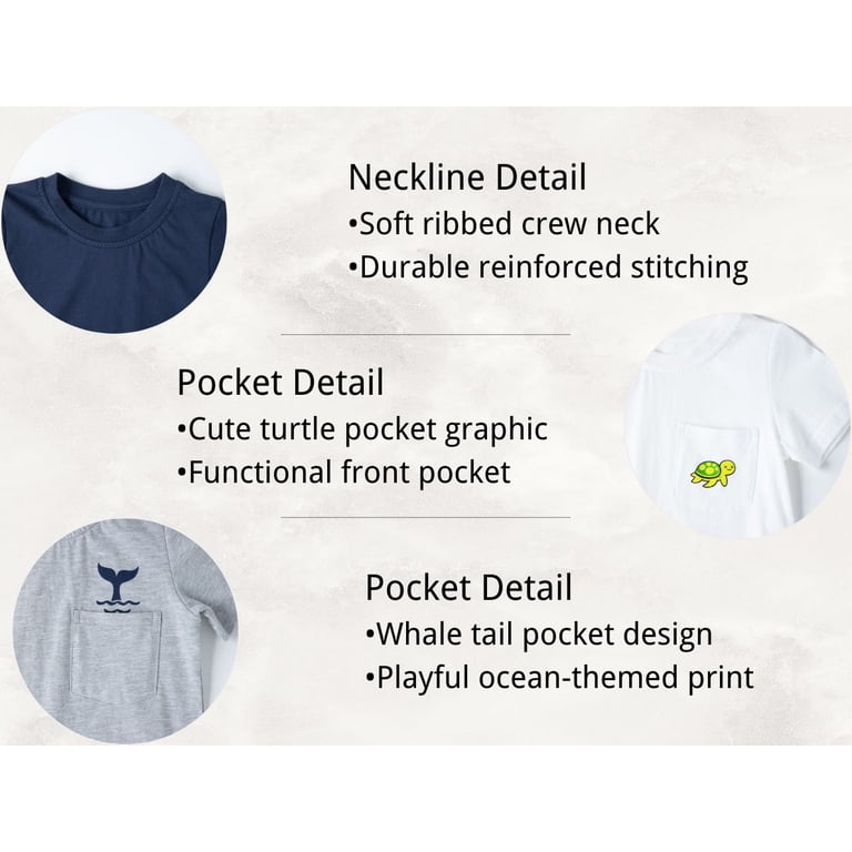 Hileelang Boys' 3-Pack Cotton Graphic T-Shirts photo 8
