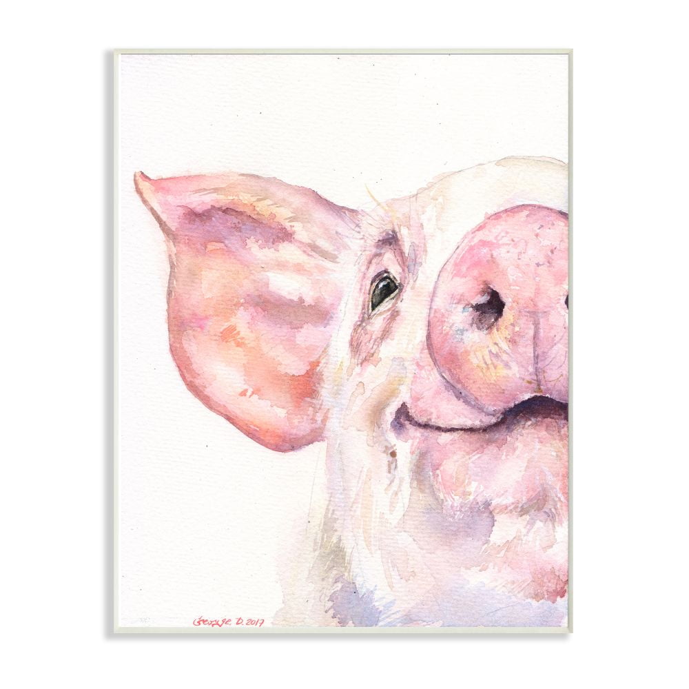 baby animal art vegan artwork Watercolour Piglet Print Art Prints Art US  $