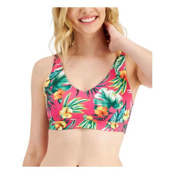 IDEOLOGY Intimates Pink Low Impact V-Neck Crossover Strappy Back Sports Bra M