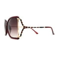 thumbnail image 3 of Womens Exposed Lens 90s Designer Butterfly Chic Luxury Sunglasses Burgundy, 3 of 4