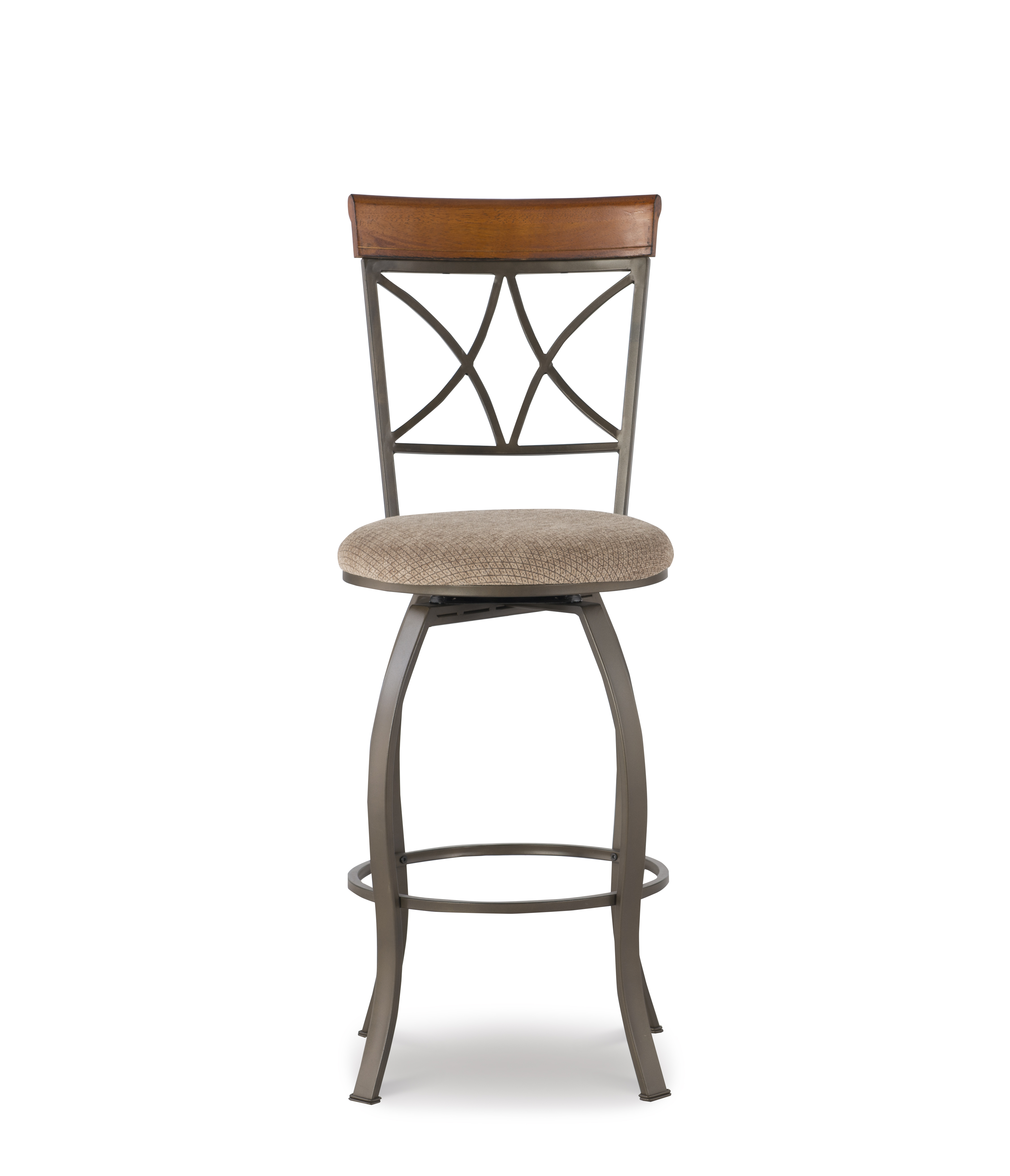 Powell Roselyn Bar Stool with Swivel, Taupe and Beige
