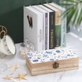 thumbnail image 4 of 7.9×2.3 In Wooden Boxes Durable Easy To Use Dustproof Prevent Slippery Delicate And Cabinet Milk Cow Print Style Lavender_4, 4 of 8