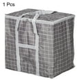 thumbnail image 3 of Unique Bargains 120L Capacity Storage Tote with Zippers Moving Tote Bags, Gray, 3 of 5