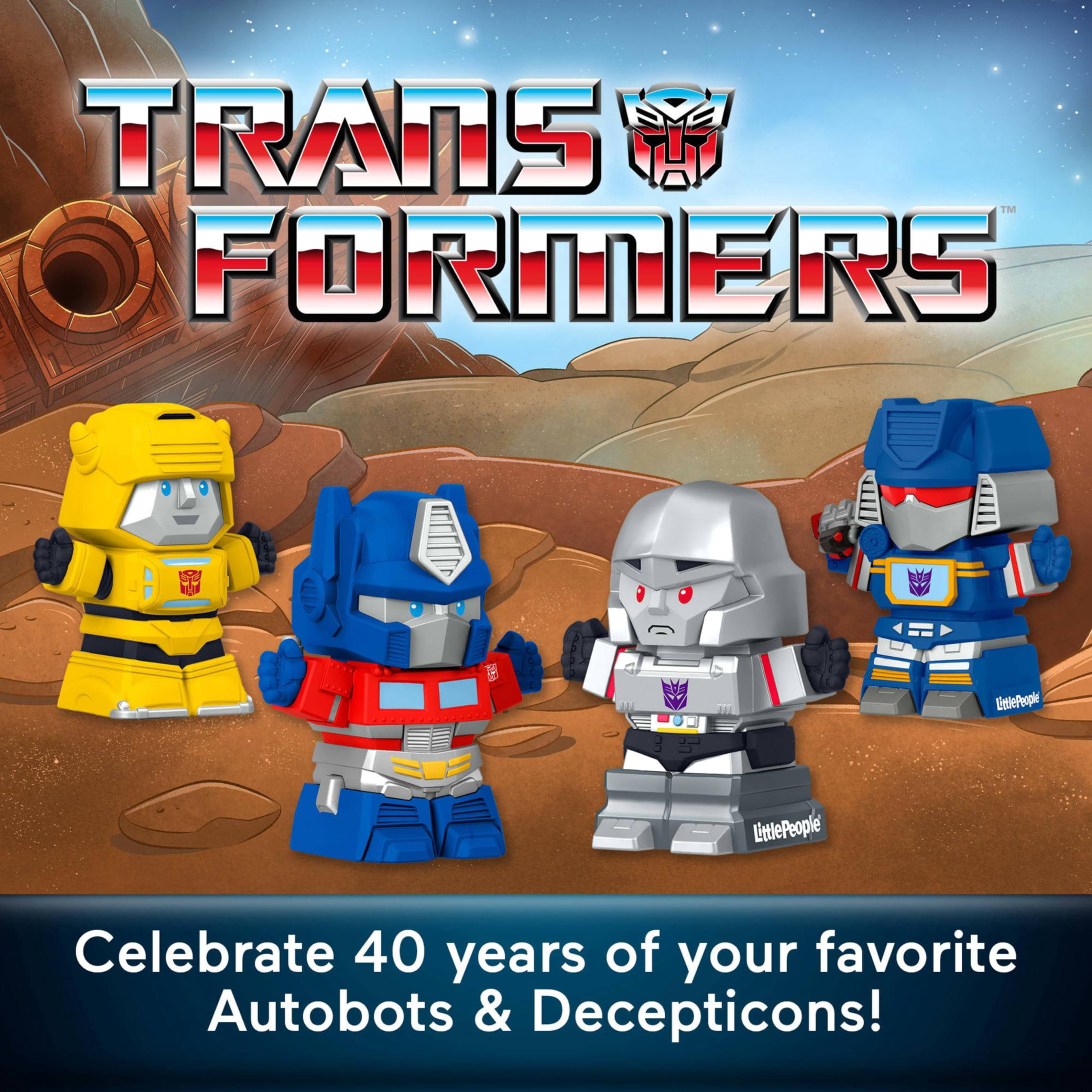 Fisher Price Little People Transformers Set of 4 Toy New With Tag