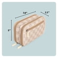 thumbnail image 3 of U Brands Canvas Tech Organizer for Chargers, Cords, and Accessories, 7.8 x 5 inches, Check Pattern, 3 of 9