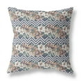 thumbnail image 6 of Lily Garden Stripes Indoor/Outdoor Fabric Pillow in Navy Blue Orange 20x20, 6 of 8