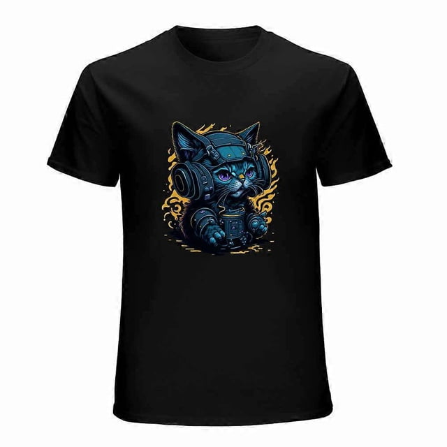 Cat T-shirt Cat Unisex T-shirt Unisex tees Casual Cotton Colorful Printing