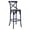 Blue, variant on Pemberly Row 43.5" Rattan and Elm Wood Bar Stool in Midnight Blue Finish
