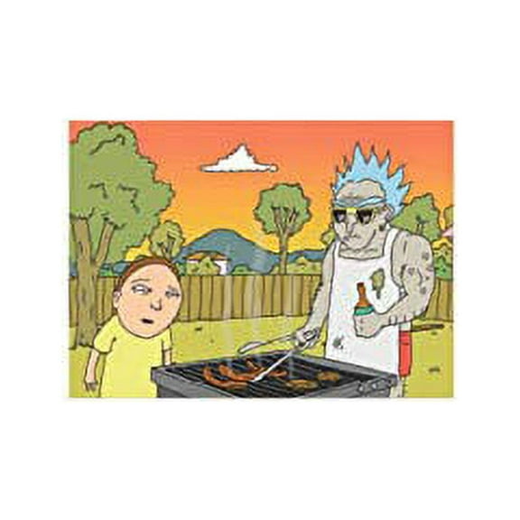 RICK and MORTY - Licensed Original Artwork, Fridge MAGNET, 2.5" x 3.5"