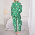 thumbnail image 6 of Goofa Bulldog Puppy Flower Printed Women’s 2 Piece Pajama Set Super,Pajamas Women's Long Sleeve Sleepwear Soft Button Down Loungewear Pjs Lounge Set Nightwear-XX-Large, 6 of 9