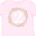 thumbnail image 4 of Inktastic 2nd Birthday Rose Wreath 2 Year Old Girl Girls Toddler T-Shirt, 4 of 5