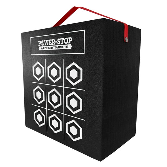 Power-Stop Archery Targets 24" Range Target for Compound Bows and Crossbows - Field Tips and Broadheads