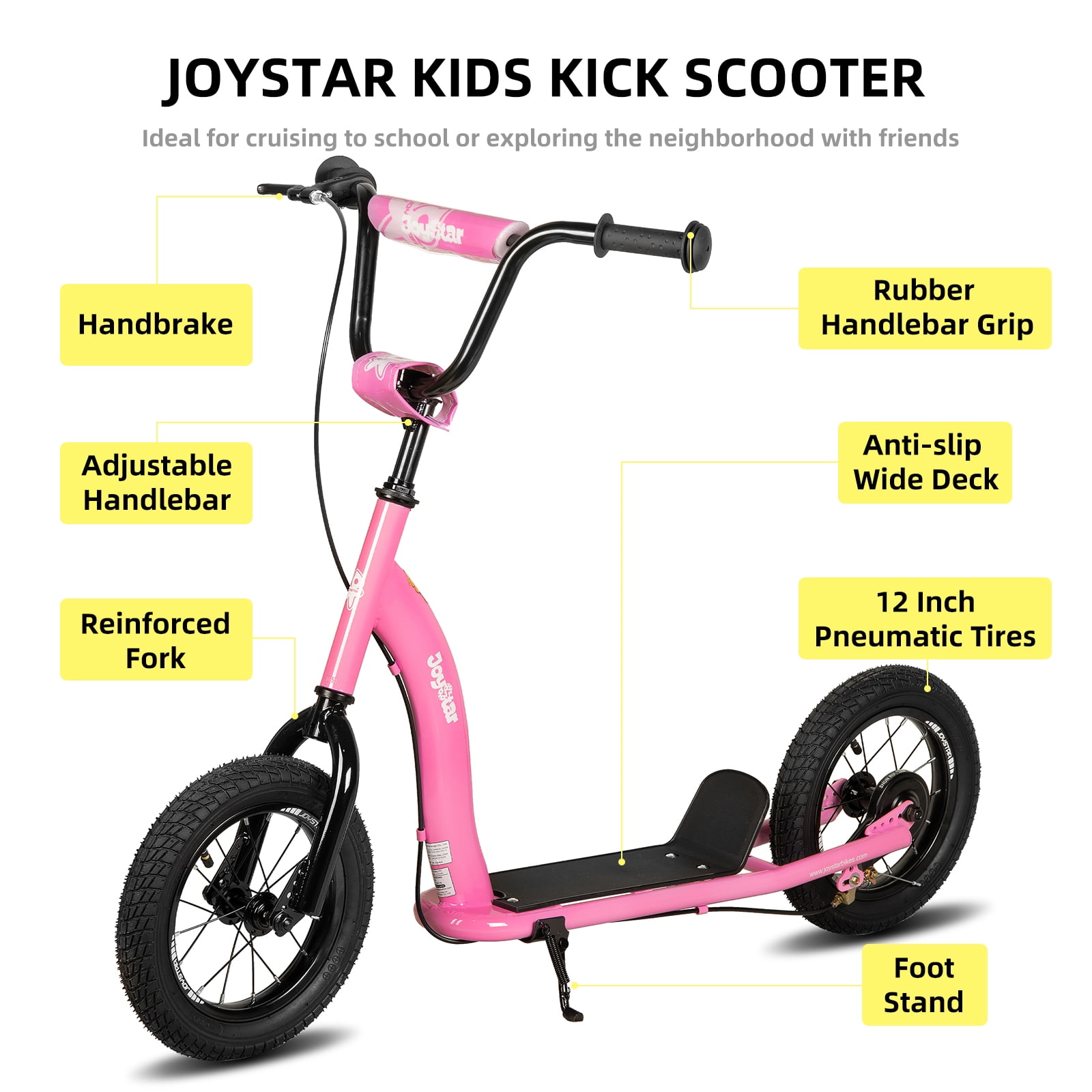 JOYSTAR Kick Scooter for Kids 5+ Teens Youth, Lightweight Kids