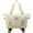Cream White Diamond + Trolley Sleeve, variant on Expandable Rolling Travel Bag With 360° Detachable Wheels Trolley Sleeve Pocket Foldable Luggage Bag Waterproof Carry On Overnight Tote Duffle Bag For Home Storage Gym Moving Camping