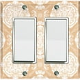 thumbnail image 1 of Metal Light Switch Plate Cover Mandala Beige White Floral Pattern Damask MDL075, 1 of 13