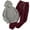 Wine Pajama Set, variant on Womens Fall Pajamas 2 Piece Long Sleeve Fuzzy Hoodies Warm Comfy High Elastic Waist Trouser with Pockets