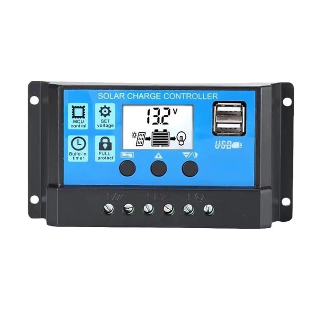 12V 24V Auto Solar Charge And Discharge Controller 30A 10A LCD Solar Regulator With Dual USB 5V ,Widely Compatibility