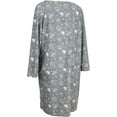 thumbnail image 4 of Elegant Emily Women's Fleece Zipper Front Duster Robe - Grey Coffee Lover - X-Large, 4 of 9