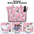 thumbnail image 2 of Tote Bag for Women - Pink French Bulldog Love Heart Shoulder Bag - Large Utility Work Duffle Bag with Zipper Handbag for Travel, Work, Sprots, 2 of 5