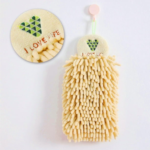 Soft Chenille Hand Towel Kitchen Bathroom Super Absorbent Towels (Yellow) -  Walmart.ca
