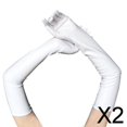 thumbnail image 1 of Guantes largos,Guantes largos de charol para mujer de 21 pulgadas,Guantes de ópera elásticos de PU con mangas hasta el codo,Guantes de completo para disfraces,Accesorios para disfraces, 1 of 8