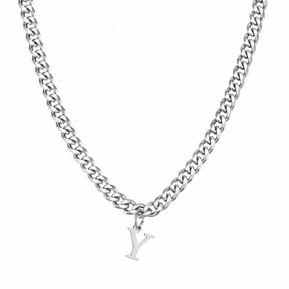 DESIGNICE Letter Necklace,Shape-Retentive Letter Necklace,Flawlessly Refined Cute Necklaces,Silver1 Plated