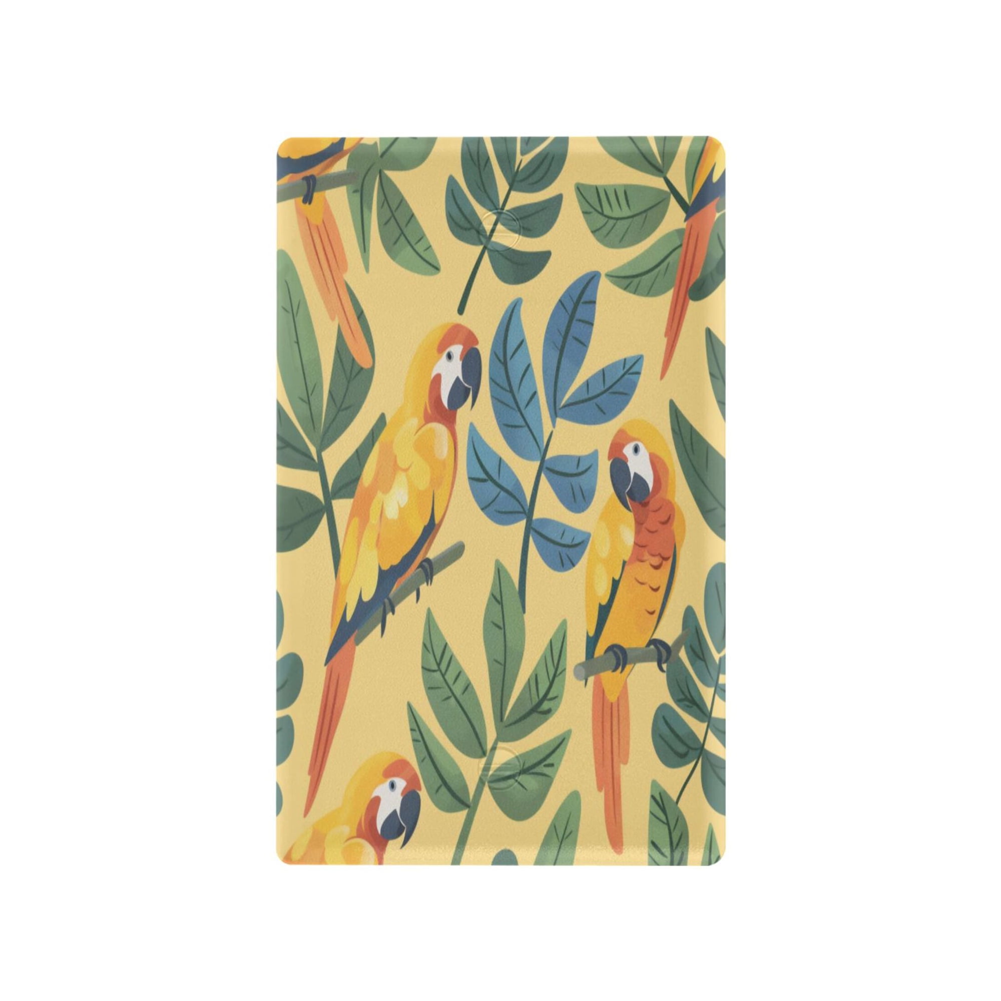 Switch Panel Switch Decoration 2.76x4.53x0.28 Inches Toggle Switch Switch Plate Wall Plates Living Room Kitchen Bedroom Study Switches Leaves and Parrots