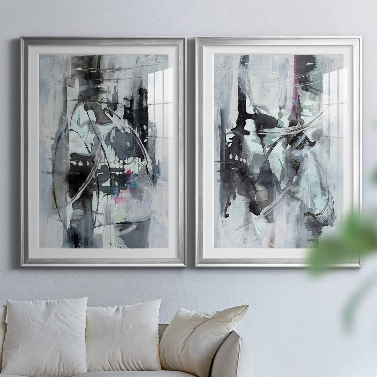 Wexford Home Indian Lore I Premium Framed Print, 30.5" x 42.5" - Ready to Hang, Silver (Set of 2)