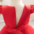 thumbnail image 7 of CPNG Toddler Baby Girls Birthday Party Dress Cap Sleeve Flower Girl Wedding Shiny Butterfly Pageant Formal Ball Dress(Red,4-5 Years), 7 of 7