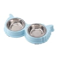 thumbnail image 1 of Clearance Pet Feeder Bowl Duble Bowl Kitten Food Water Feefer Stainless Steel Small Dogs Cats Drinking Dish for Pet Supplies Feeding Bowls, 1 of 5