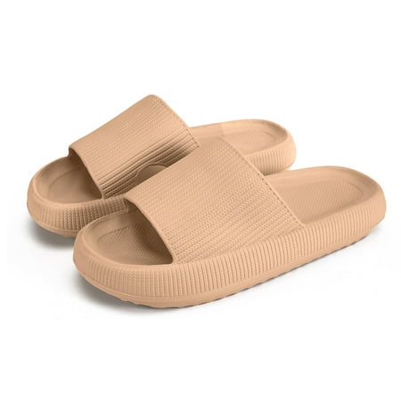 

Ev Spaces Shower Shoes Slides Sandals Women Men House Slippers Size W 7-8 M 5.5-6.5 Beige 38-39