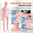 thumbnail image 3 of VEVOR Maniquí de entrenamiento de enfermería, maniquí humano de demostración de tamaño natural femenino para entrenamiento de enfermería, suministros de modelo de enseñanza de educación multifuncional, 3 of 9