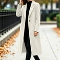 thumbnail image 6 of cocolona Womens Long Coat for Women Fall Winter Long Sleeve Lapel Trench Coat Oversized Elegant Trendy Jacket, 6 of 7