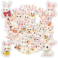 thumbnail image 4 of 35pcs-50pcs Cute Bunny Stationery Stickers Adorable Animal Decals PVC Rabbit Stickers for Luggage Suitcase Laptop, 4 of 9