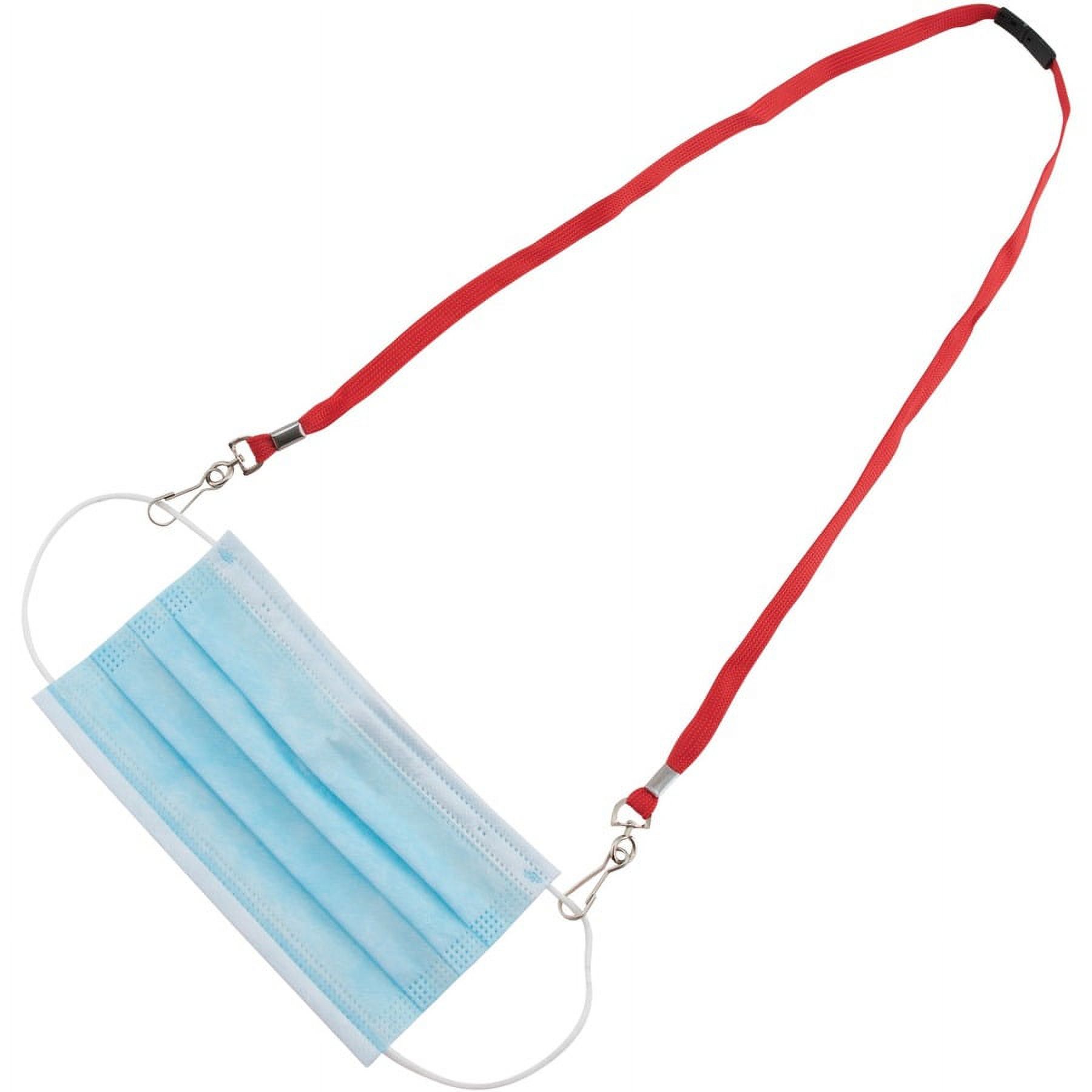 Advantus Face Mask Lanyard - 10 / Pack - 30" Length - Red