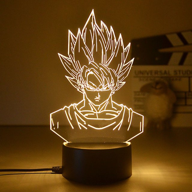 Lámpara de mesa de bola de dragón, figura de Goku, Rey Mono, luz de noche LED 3d, adorno Super Saiyan, luz para niños, regalos de cumpleaños y Navidad