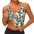 thumbnail image 3 of Fotbe Cactuses Sujetador Deportivo Largo sin Aros para Mujer con Almohadillas y Soporte Medio, Transpirable y Absorbente, Camiseta Tipo Chaleco o Tank Top-Large, 3 of 8