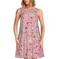 thumbnail image 1 of Fotbe Cute Love Vestido de Verano sin Mangas para Mujer – Vestido Midi Línea A, Estilo Camiseta Floral, Vestido Playero Casual y Fluido, 1 of 7